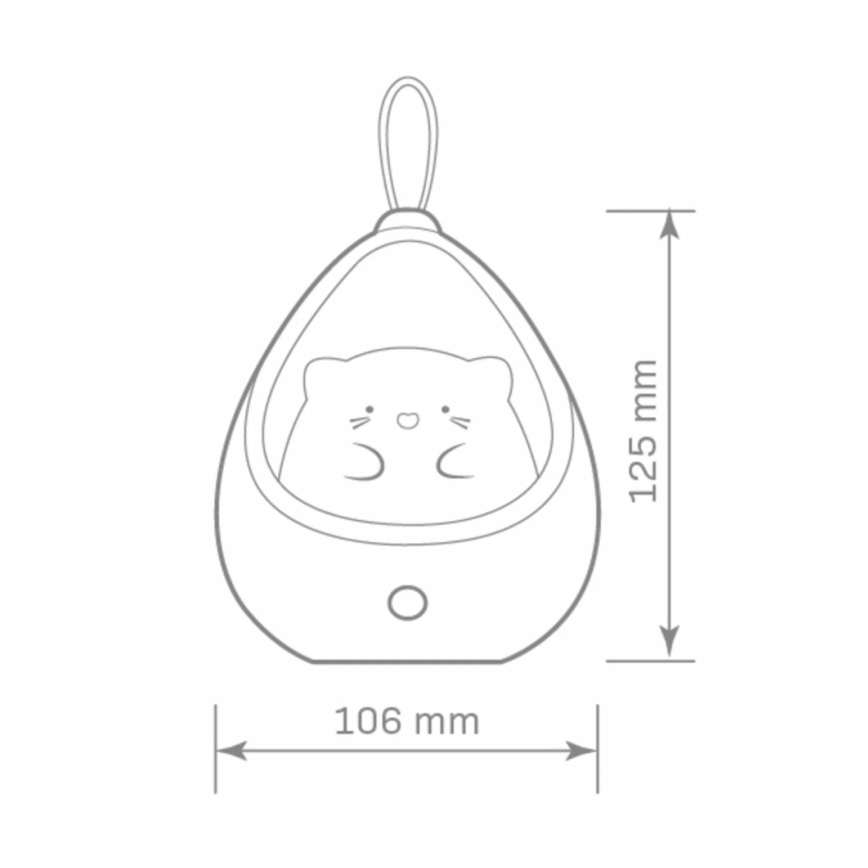 LED Dečija orijentacijska Lampa sa senzorom KITTY LED/0,5W/5V USB 1200 mAh plava