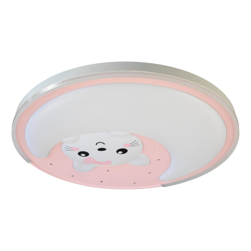 LED Dečija plafonjera MOONCAT LED/34W/230V roze