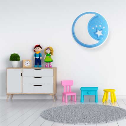 LED Dečija prigušiva plafonjera NOTTE LED/40W/230V + Daljinski upravljač