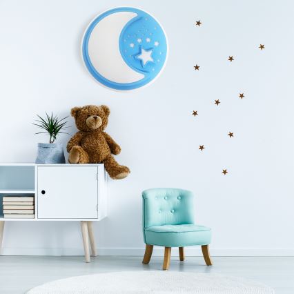 LED Dečija prigušiva plafonjera NOTTE LED/40W/230V + Daljinski upravljač