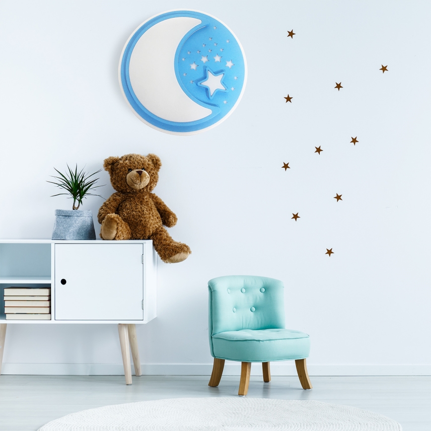 LED Dečija prigušiva plafonjera NOTTE LED/40W/230V + Daljinski upravljač