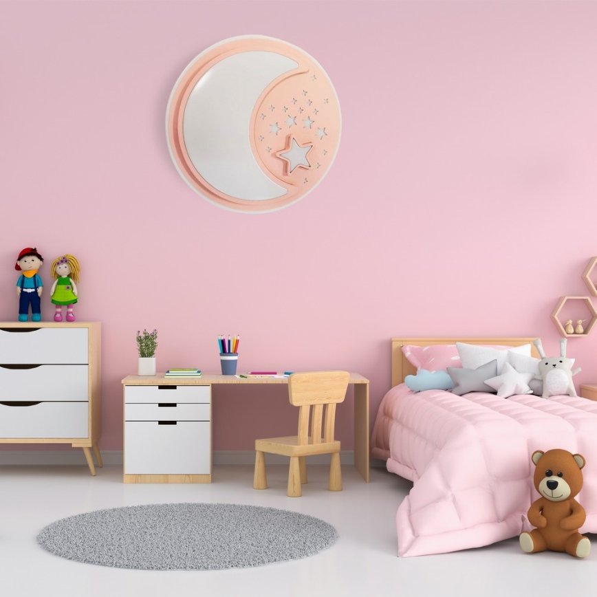 LED Dečija prigušiva plafonjera NOTTE LED/40W/230V + Daljinski upravljač