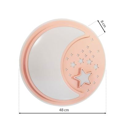 LED Dečija prigušiva plafonjera NOTTE LED/40W/230V + Daljinski upravljač