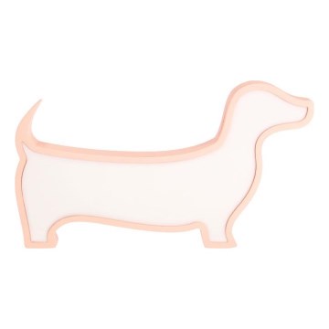 LED dečija stolna lampa DOG LED/12W/230V ružičasta