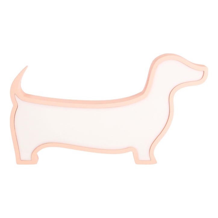 LED dečija stolna lampa DOG LED/12W/230V ružičasta