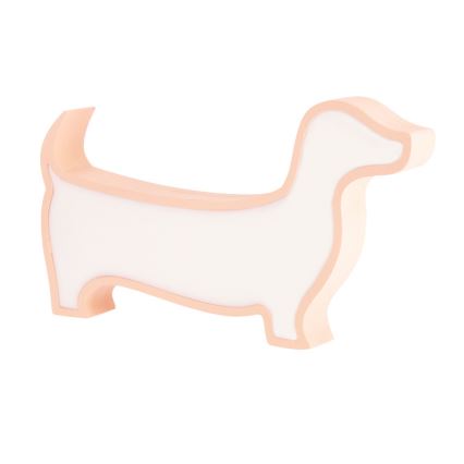 LED dečija stolna lampa DOG LED/12W/230V ružičasta