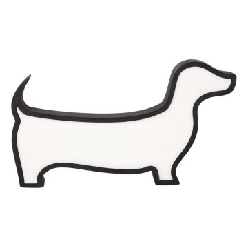 LED dečija stona lampa DOG LED/12W/230V crna