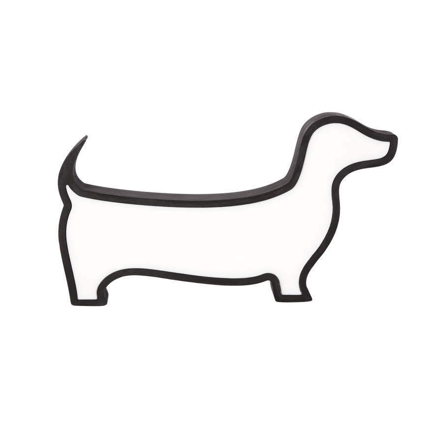 LED dečija stona lampa DOG LED/12W/230V crna