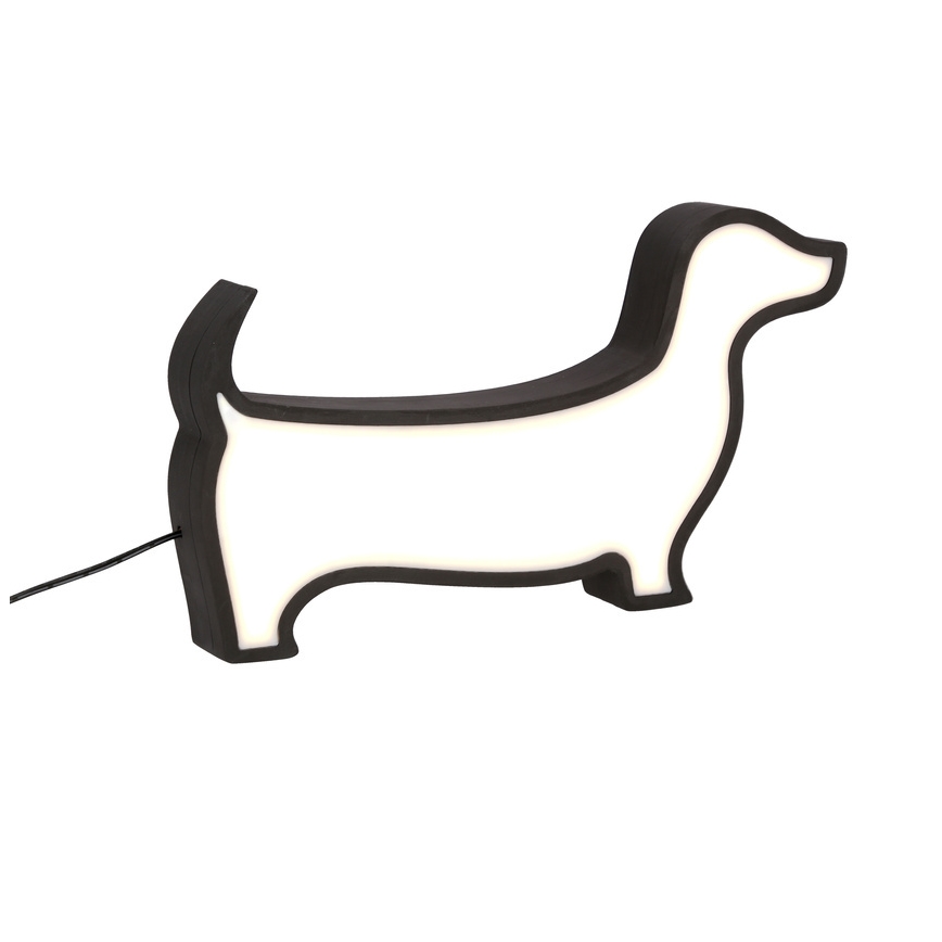 LED dečija stona lampa DOG LED/12W/230V crna