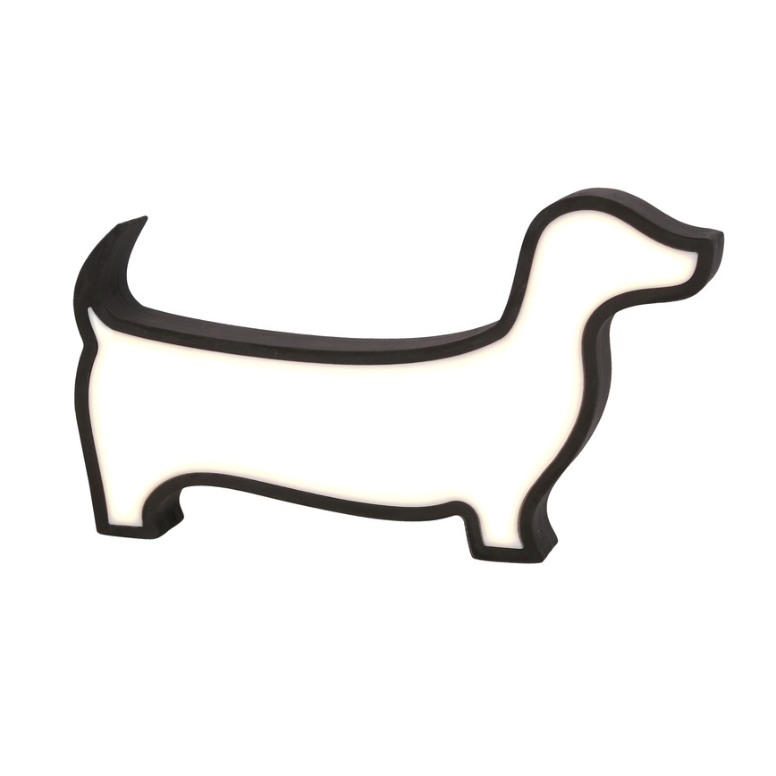 LED dečija stona lampa DOG LED/12W/230V crna