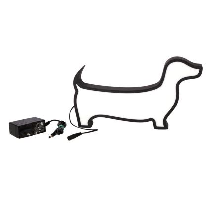 LED dečija stona lampa DOG LED/12W/230V crna
