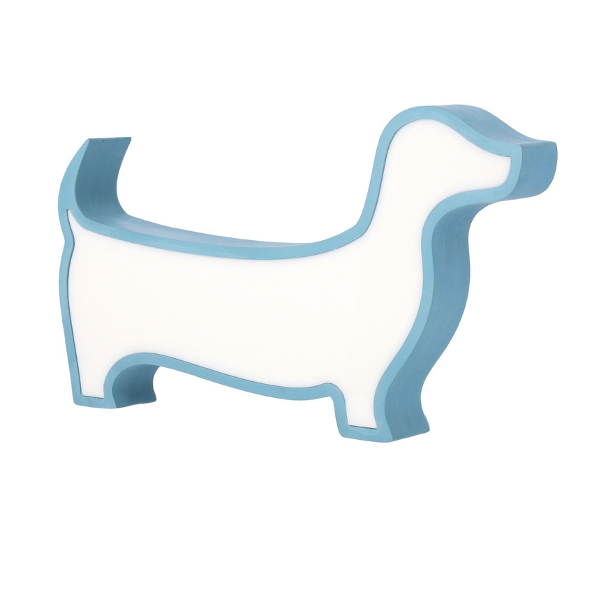 LED Dečija stona lampa DOG LED/12W/230V plava