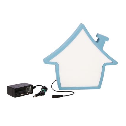 LED Dečija stona lampa HOUSE LED/10W/230V plava