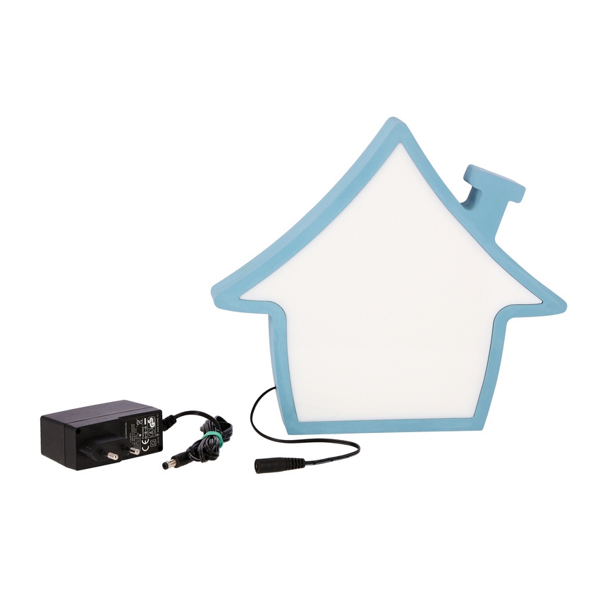 LED Dečija stona lampa HOUSE LED/10W/230V plava