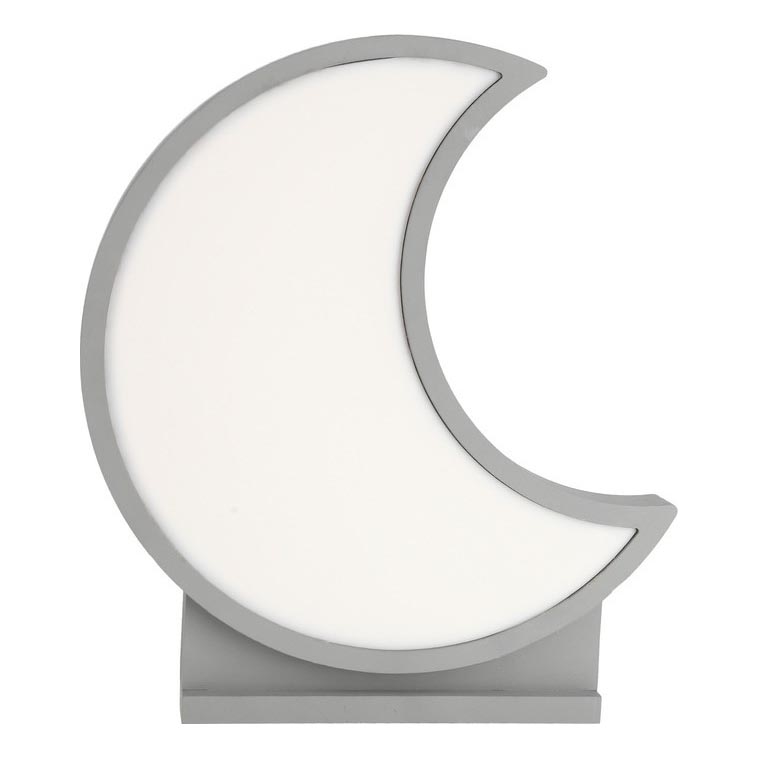 LED dečija stona lampa MOON LED/12W/230V siva