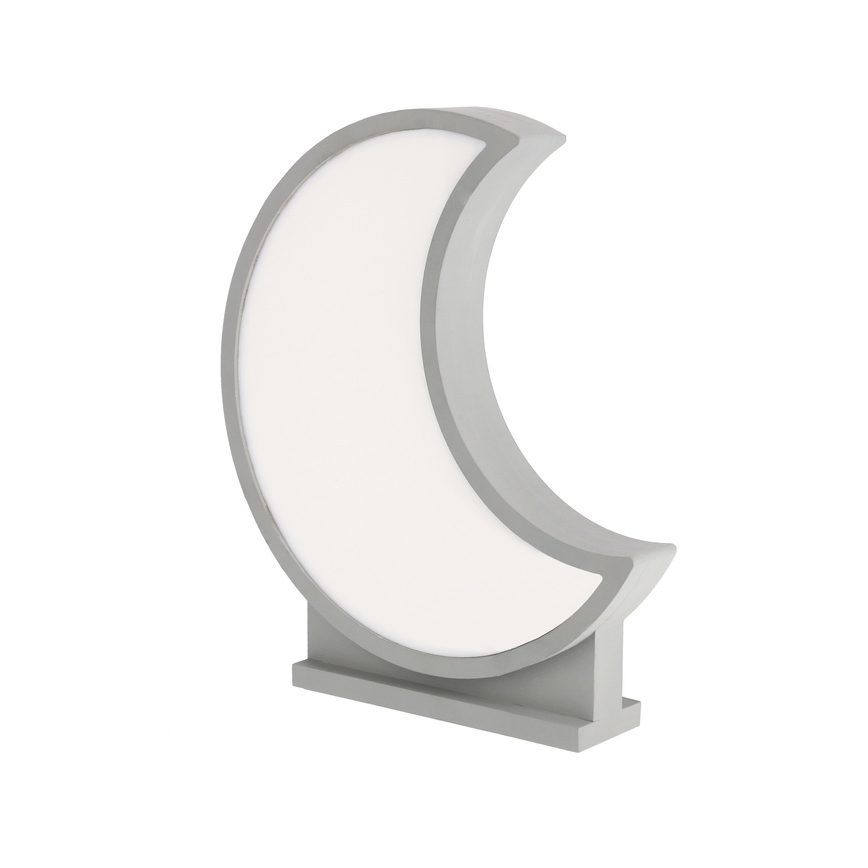 LED dečija stona lampa MOON LED/12W/230V siva