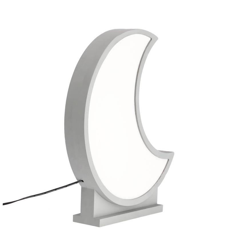 LED dečija stona lampa MOON LED/12W/230V siva