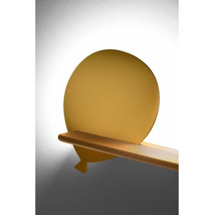 LED Dečija zidna lampa sa policom BALLOON LED/4W/230V žuta/drvo