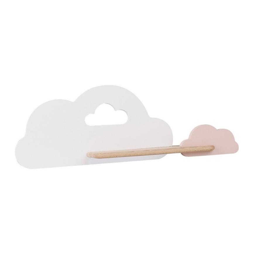 LED Dečija zidna lampa sa policom CLOUD LED/5W/230V bela/roze