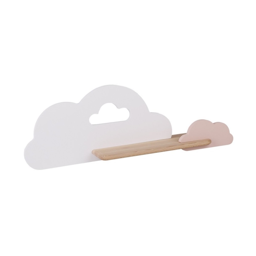 LED Dečija zidna lampa sa policom CLOUD LED/5W/230V bela/roze