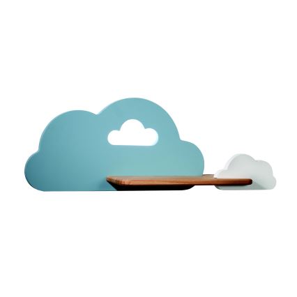 LED Dečija zidna lampa sa policom CLOUD LED/5W/230V plava/bela