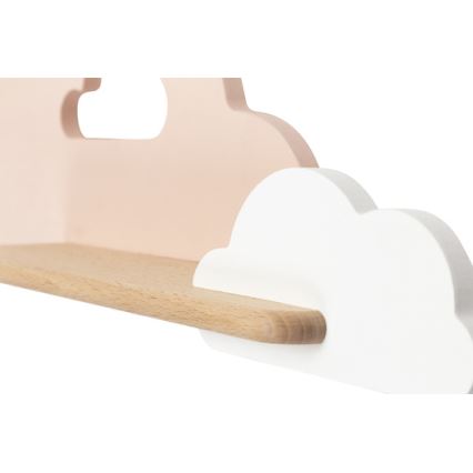 LED Dečija zidna lampa sa policom CLOUD LED/5W/230V roze/bela