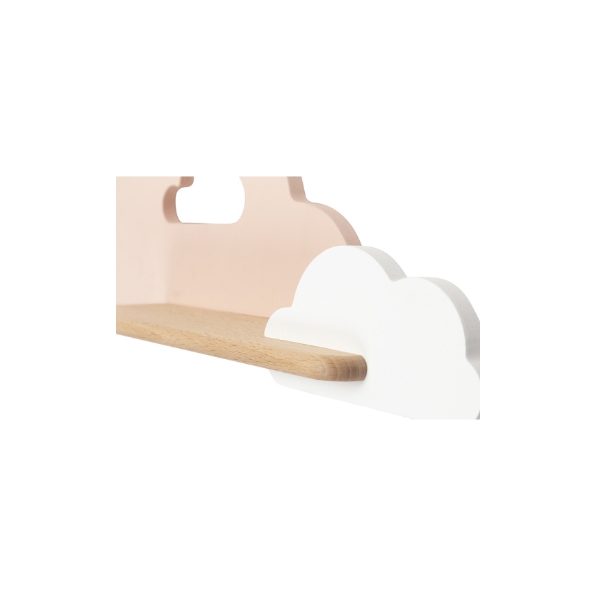LED Dečija zidna lampa sa policom CLOUD LED/5W/230V roze/bela