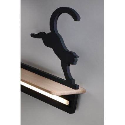 LED Dečija zidna lampa sa policom JUMPING CAT LED/5W/230V, 