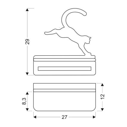 LED Dečija zidna lampa sa policom JUMPING CAT LED/5W/230V, 