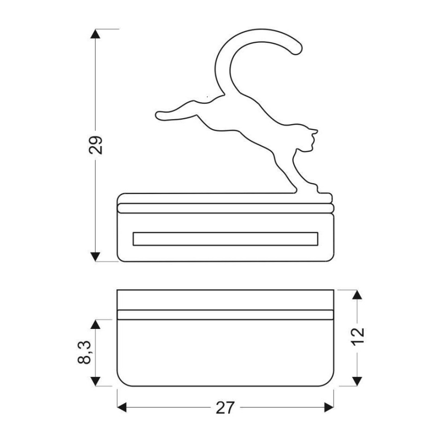 LED Dečija zidna lampa sa policom JUMPING CAT LED/5W/230V, 