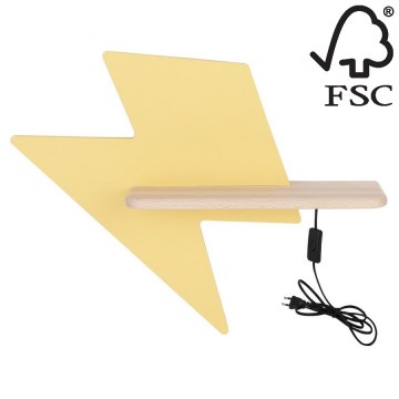 LED Dečija zidna lampa sa policom LIGHTNING LED/4W/230V, 