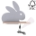 LED Dečija zidna lampa sa policom RABBIT LED/4W/230V sivo/bela/drvo