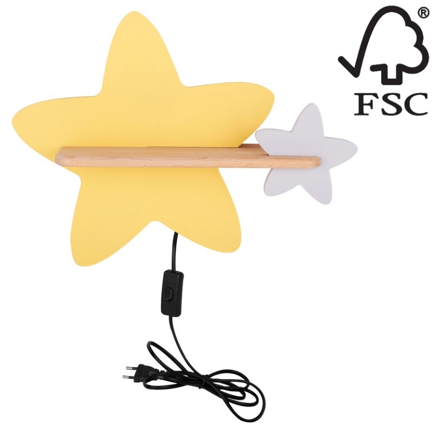 LED Dečija zidna lampa sa policom STAR LED/5W/230V, 