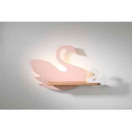 LED Dečija zidna lampa sa policom SWAN LED/5W/230V, 