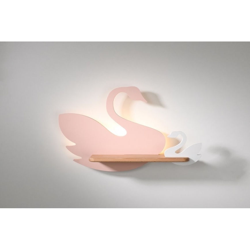 LED Dečija zidna lampa sa policom SWAN LED/5W/230V, 