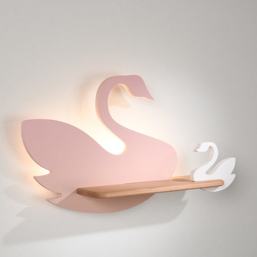 LED Dečija zidna lampa sa policom SWAN LED/5W/230V, 