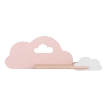LED Dečije zidno svetlo sa policom CLOUD LED/5W/230V ružičasto/belo,