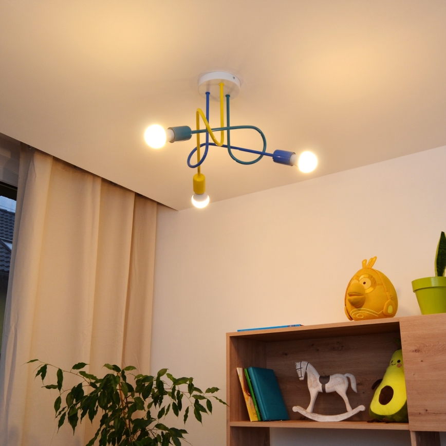 LED Dečiji nadgradni luster OXFORD 3xE27/15W/230V