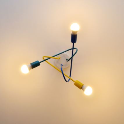 LED Dečiji nadgradni luster OXFORD 3xE27/15W/230V