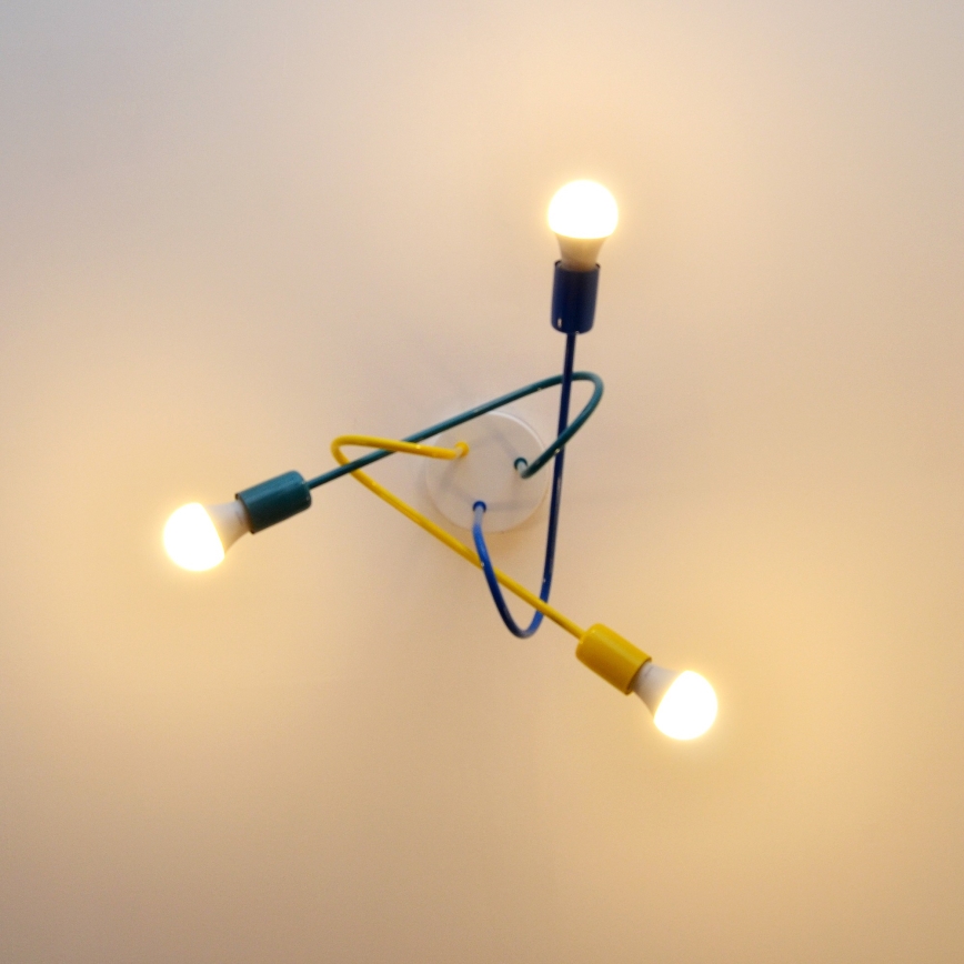 LED Dečiji nadgradni luster OXFORD 3xE27/15W/230V