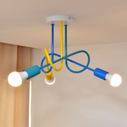 LED Dečiji nadgradni luster OXFORD 3xE27/15W/230V