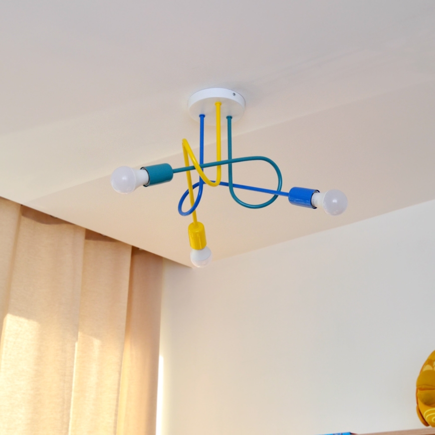 LED Dečiji nadgradni luster OXFORD 3xE27/15W/230V