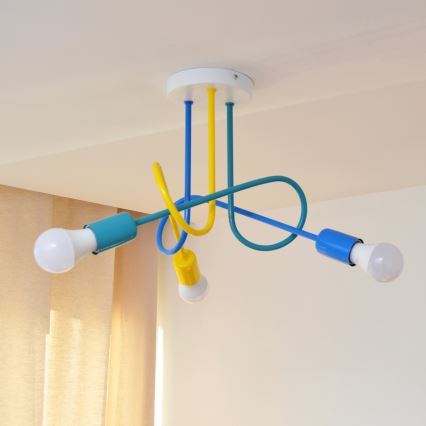 LED Dečiji nadgradni luster OXFORD 3xE27/15W/230V