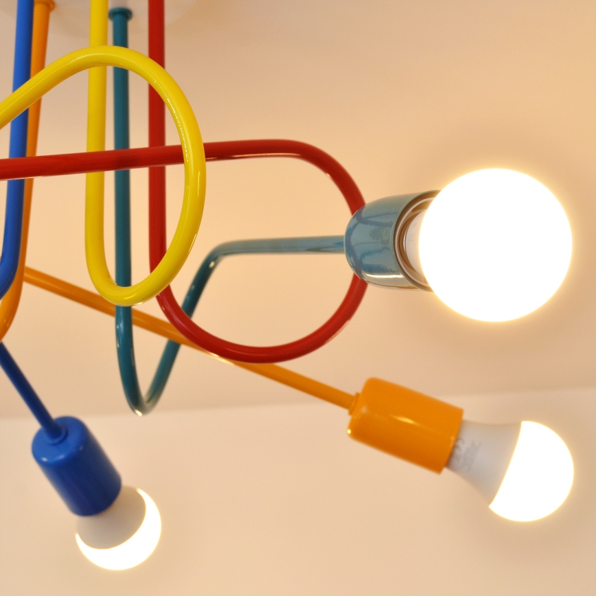 LED Dečiji nadgradni luster OXFORD 5xE27/15W/230V