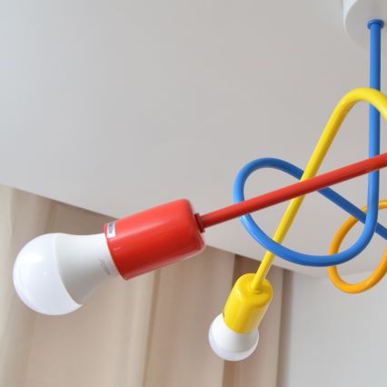 LED Dečiji nadgradni luster OXFORD 5xE27/15W/230V