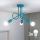 LED dečji plafonski luster OXFORD, površinski montiran, 3xE27/15W/230V, plavi