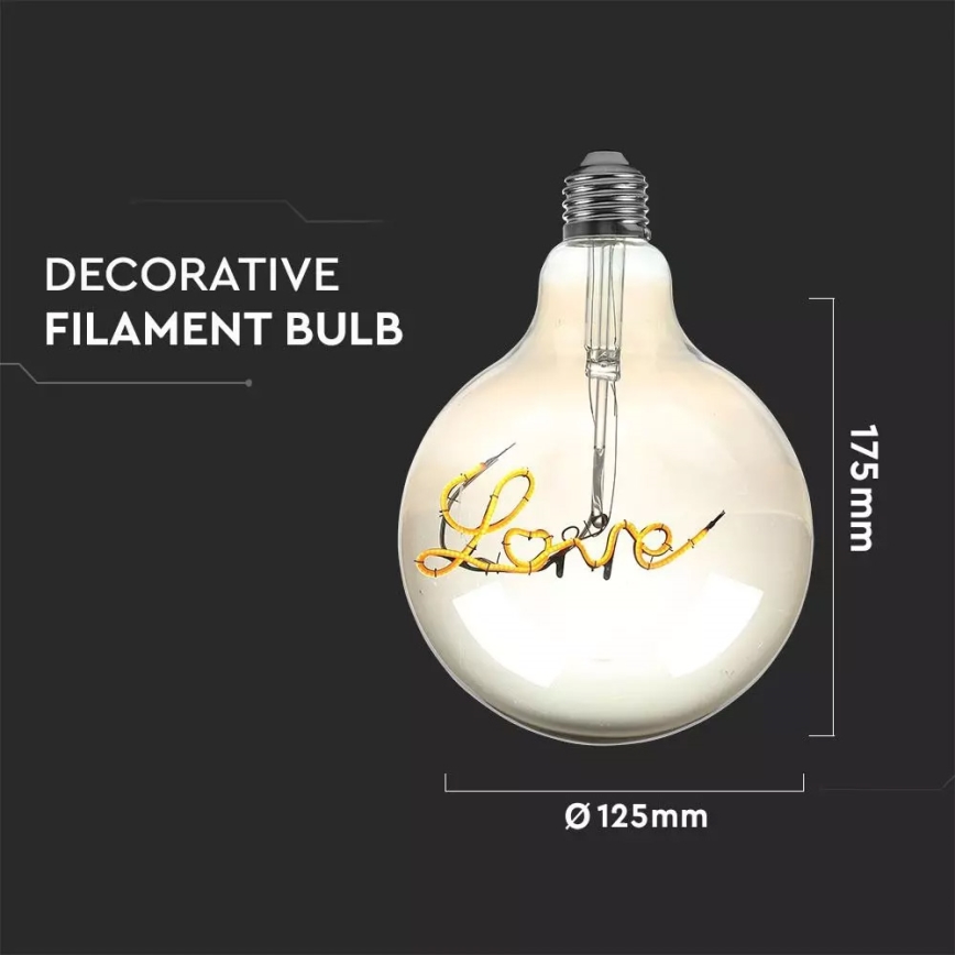 LED Dekorativna sijalica FILAMENT G125 E27/5W/230V 2200K