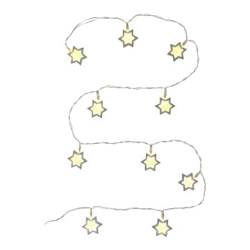 LED dekorativni lanac 10xLED/2xAA 1,8m topla bela