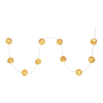 LED dekorativni niz 10xLED/2xAA topla bela