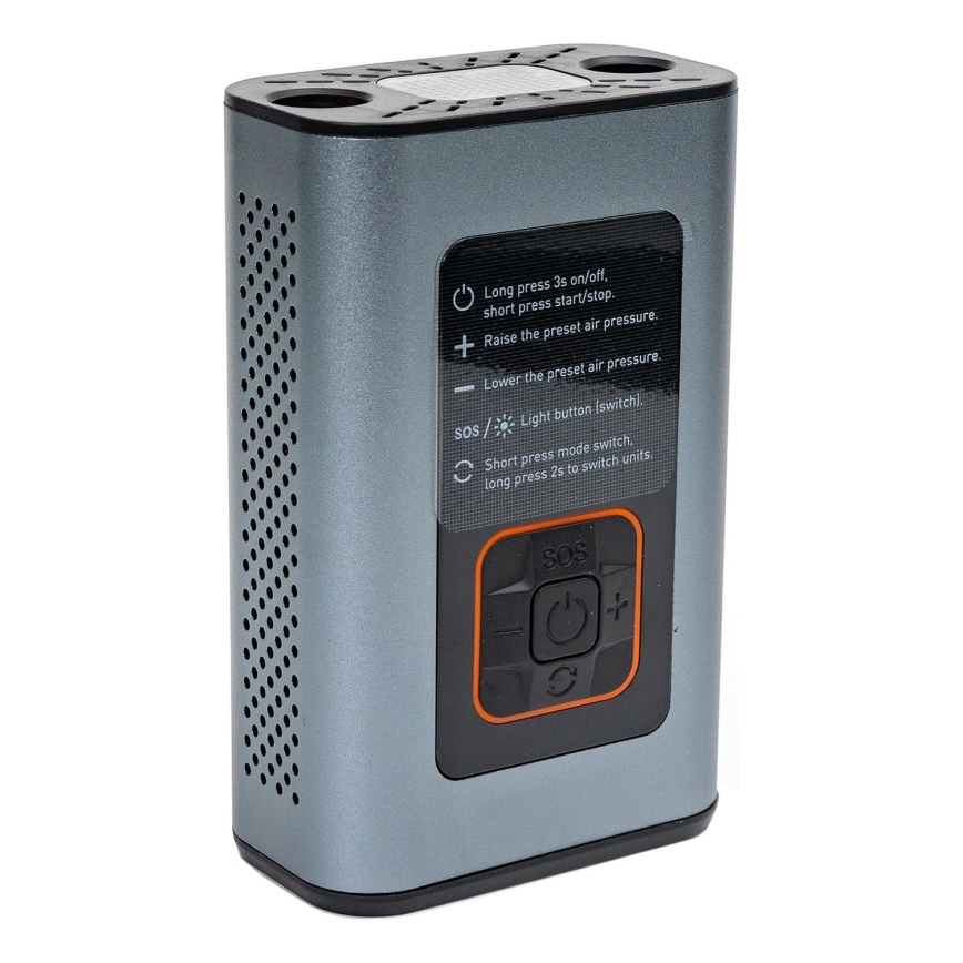 LED Digitalni džepni kompresor 3u1 4000 mAh 5W crno